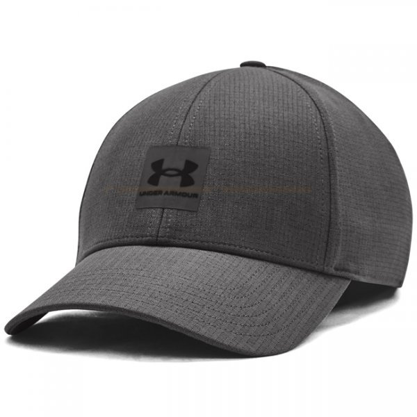 Under Armour Mens ArmourVent Stretch Fit Cap - Grey / Black - S/M