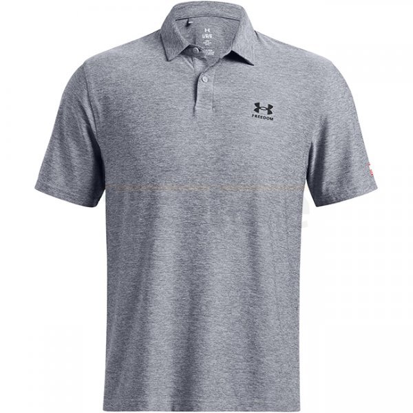 Under Armour Mens Tee To Green Freedom Polo - Steel / Black - 2XL