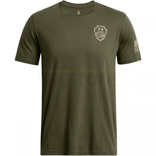 Under Armour Mens Freedom By Land T-Shirt - OD Green - M