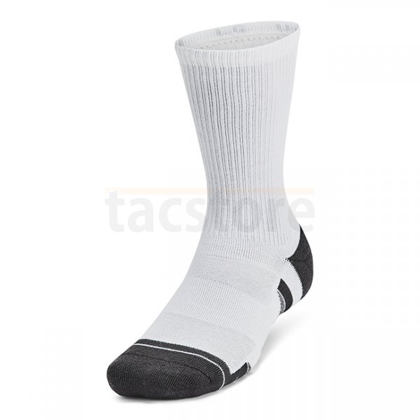 Under Armour Performance Tech 6-Pack Crew Socks - White / White - XL