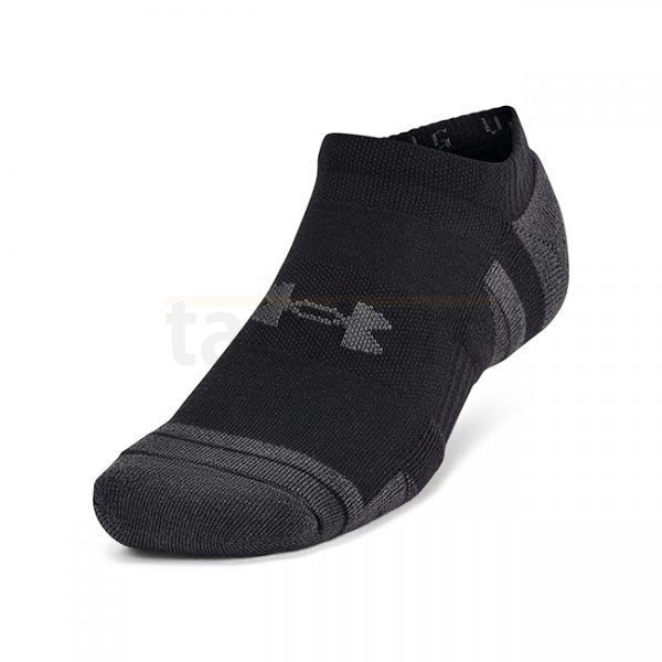 Under Armour Performance Tech 6-Pack No Show Socks - Black / Jet Grey - L