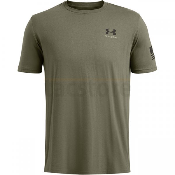 Under Armour Mens Freedom By Land T-Shirt - Marine OD Green / Black - XL