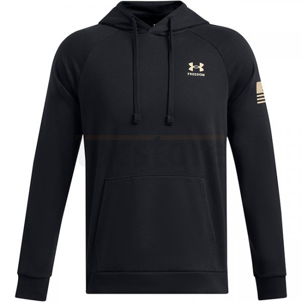 Under Armour Mens Freedom Flag Hoodie - Black / Desert Sand - 3XL