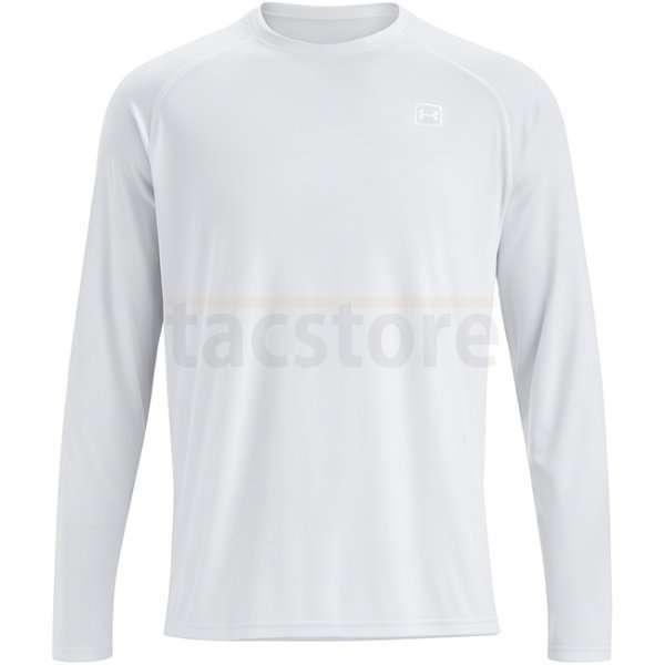 Under Armour Mens Fish Elite Long Sleeve - White / Halo Grey - 3XL