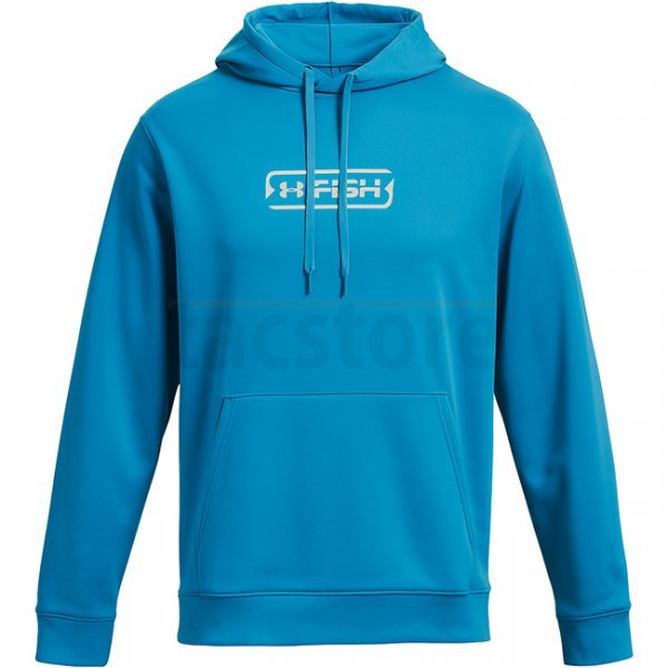 Under Armour Mens Fish Pro Terry Hoodie - Ether Blue / Halo Grey - M