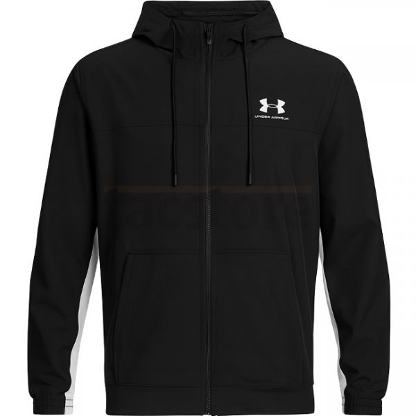 Under Armour Rival Woven Windbreaker - Black / White - 3XL