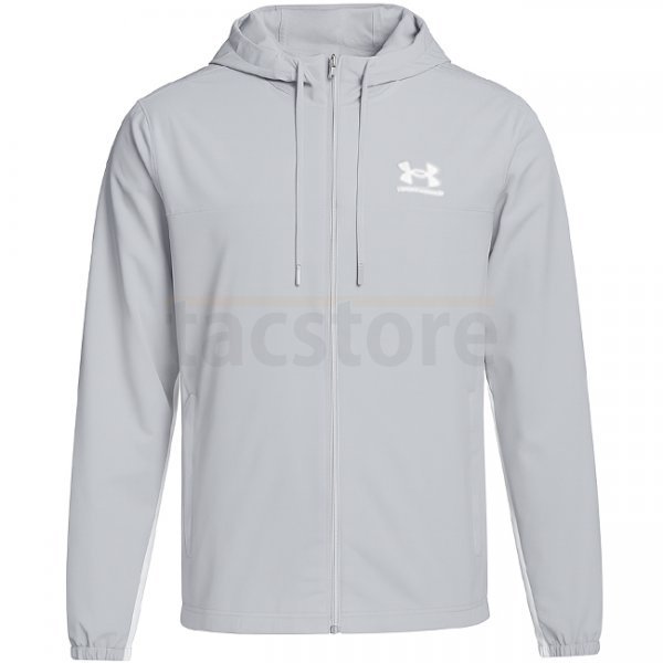 Under Armour Rival Woven Windbreaker - Mod Grey / Mod Grey / White - XL