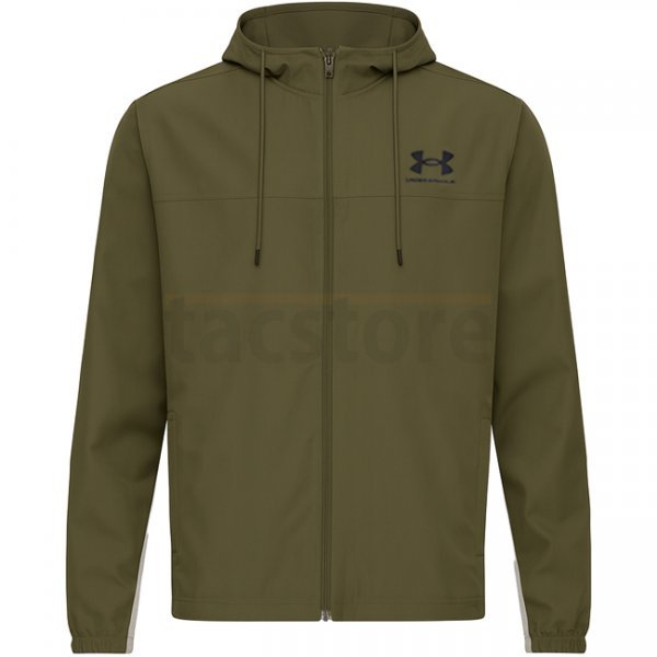 Under Armour Rival Woven Windbreaker - Marine OD Green / Black - M