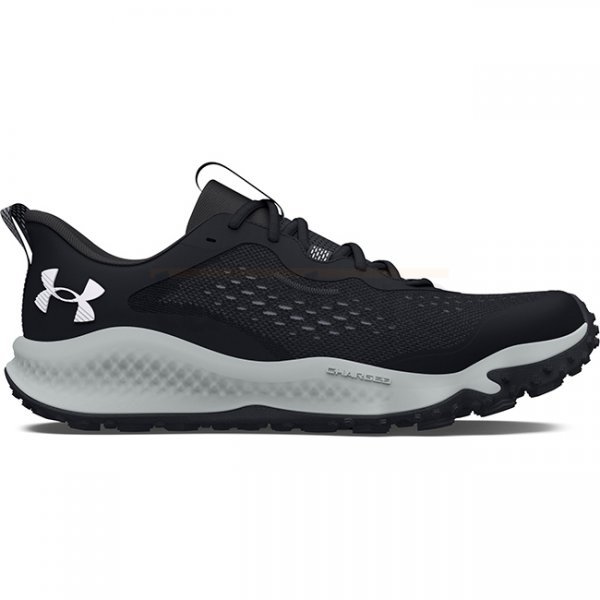 Under Armour Mens Charged Maven Trail Running Shoes - Black / Mod Grey / White - 11.5