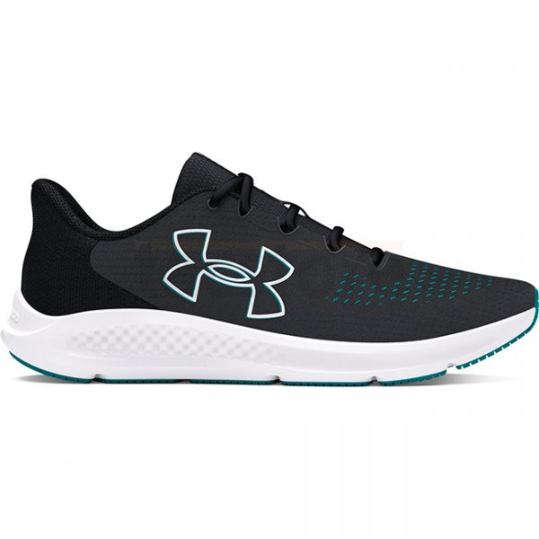 Under Armour Mens Charged Pursuit 3 Big Logo Running Shoes - Anthracite / Black / White - 7