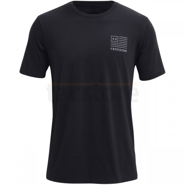 Under Armour Mens Freedom Left Chest T-Shirt - Black / Titan Grey - XL
