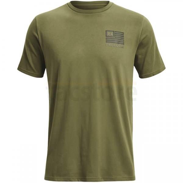 Under Armour Mens Freedom Left Chest T-Shirt - Marine OD Green / Baroque Green - S