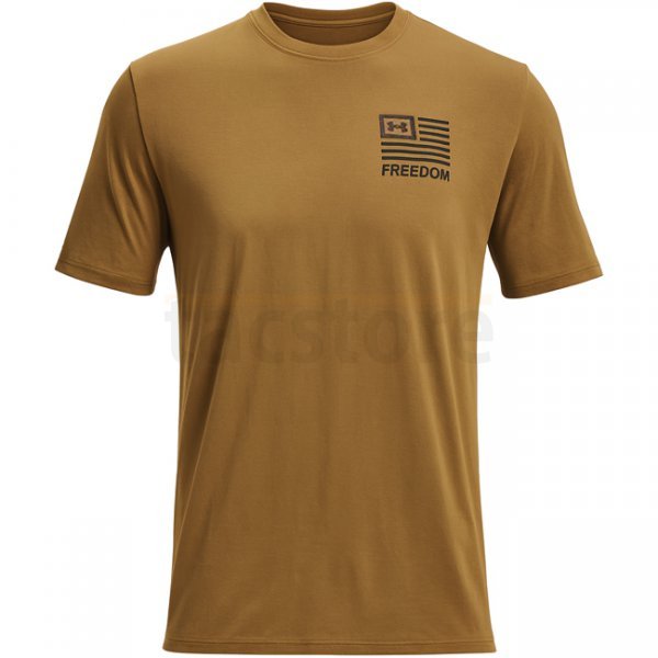 Under Armour Mens Freedom Left Chest T-Shirt - Coyote / Black - M