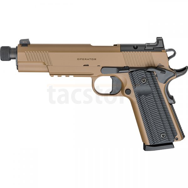 Springfield Armory 1911 Operator AOS Pistol 5.75 Inch Threaded Barrel .45 ACP - Coyote