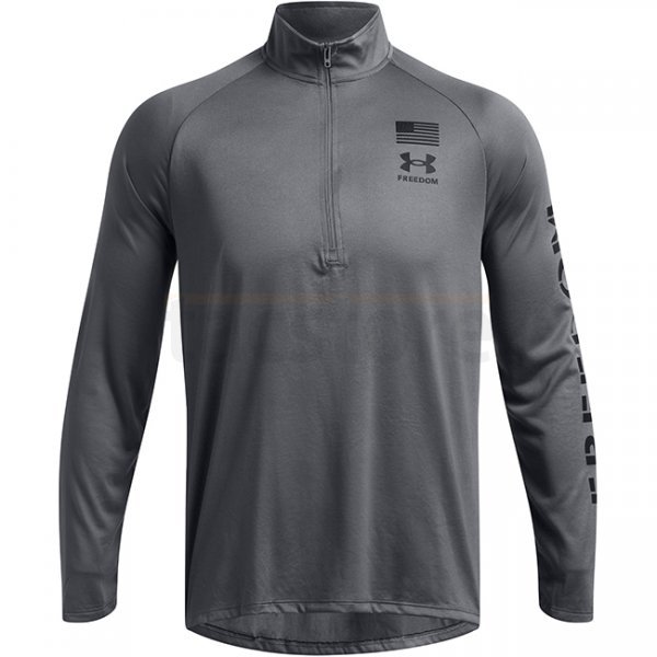 Under Armour Freedom Tech 1/2 Zip - Pitch Grey / Black - M