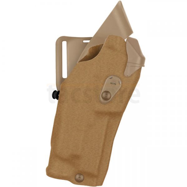 Safariland 6390RDS ALS Mid-Ride Holster STX Cordura Glock 17 MOS RedDot & TacLight - Coyote - Right